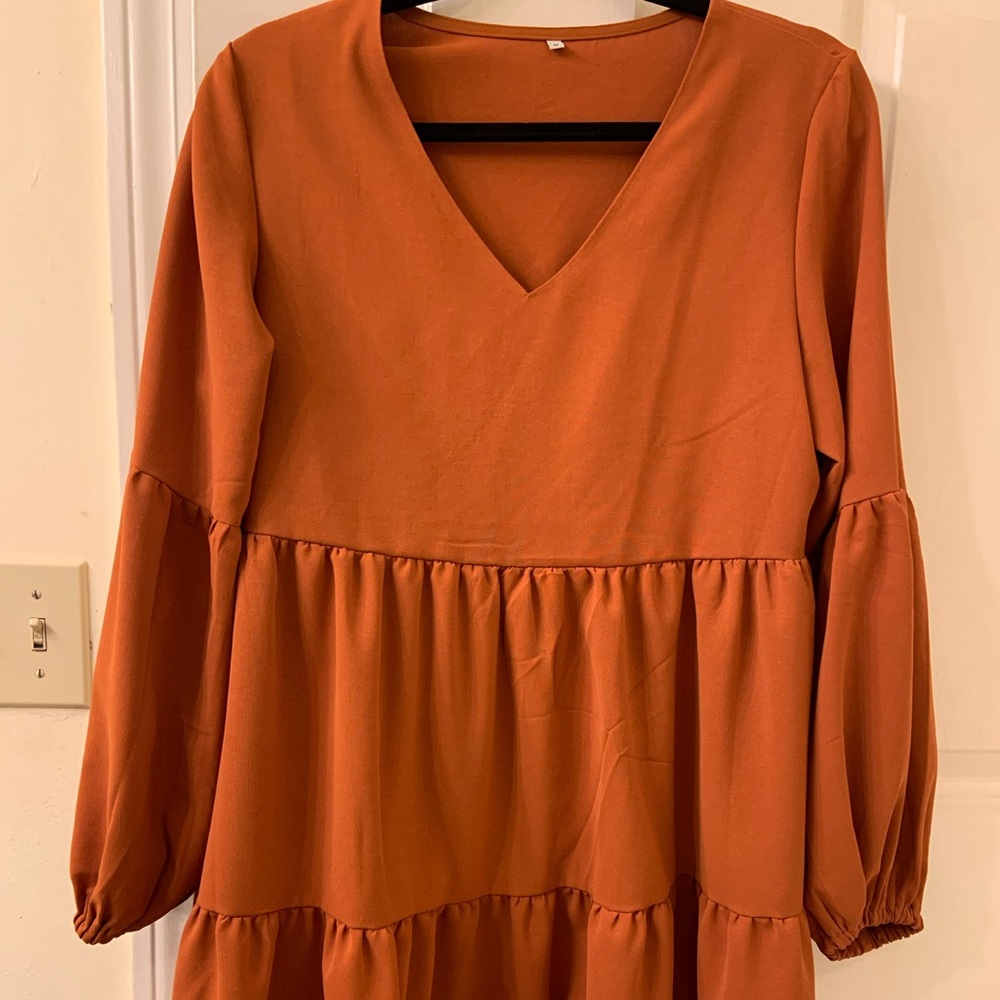 Orange fall dress